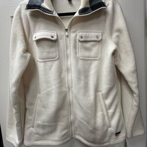 Chaps Fleece Cozy Cream Womans Jacket
